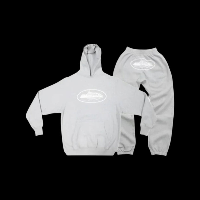 Corteiz Alcatraz Grey Hoodie Set