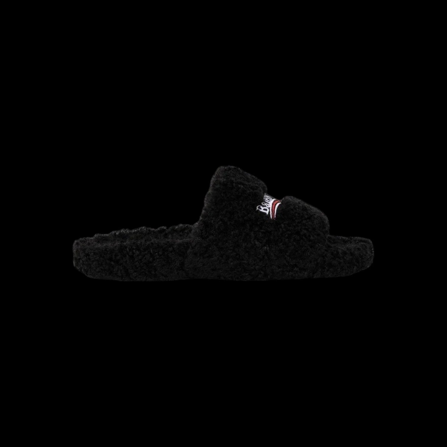 Balenciaga Furry Slides – Black