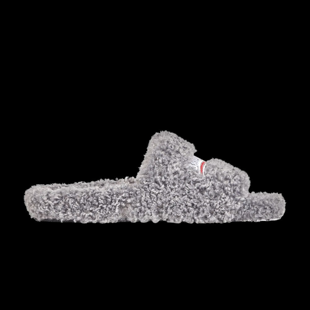 Balenciaga furry slides grey