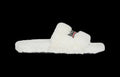 Balenciaga furry slides white